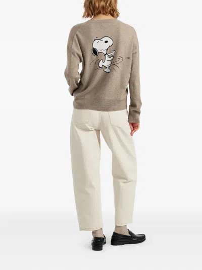 Chinti & Parker Wool-cashmere Dancing Snoopy Sweater In Neutral
