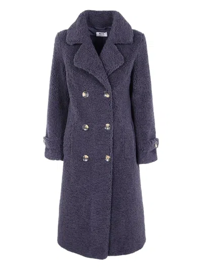 Betta Corradi Buttoned Coat In Blue