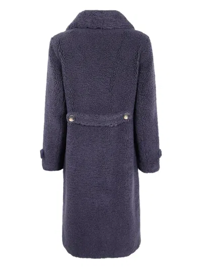 Betta Corradi Buttoned Coat In Blue