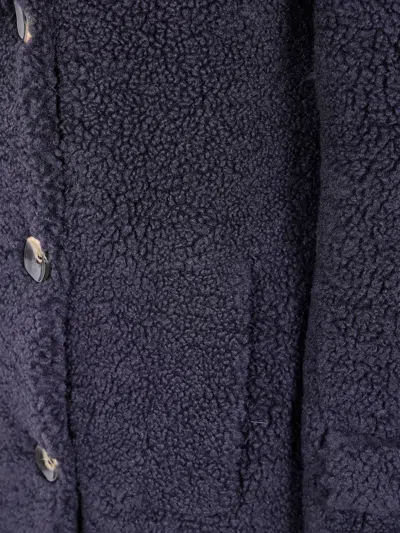 Betta Corradi Buttoned Coat In Blue