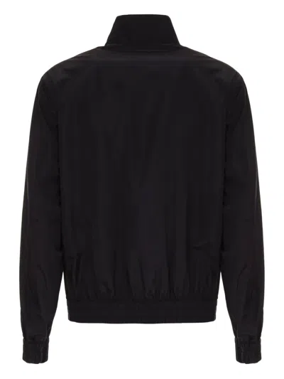 Just Cavalli Reversible Zip-up Lightweight Jacket In Black