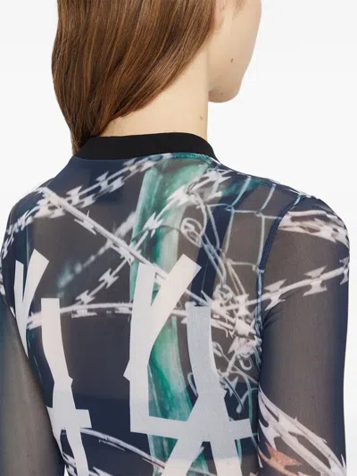 44 Label Group Long-sleeve Tulle Top In Multi