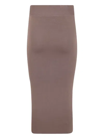 Entire Studios Light Brown Viscose-blend Midi Skirt In Brown