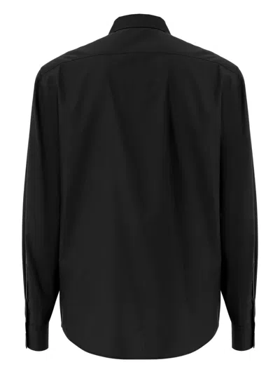Just Cavalli Logo-emblem Long-sleeve Shirt In Black