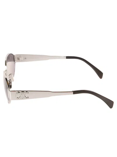 Celine Cl40235u Metal Triomphe 28e Oro Rosa Sunglasses In Gold