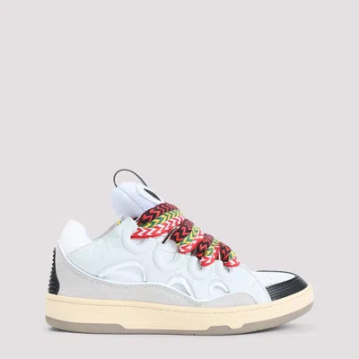 Lanvin Leather Sneakers With Unique Lacing System In White