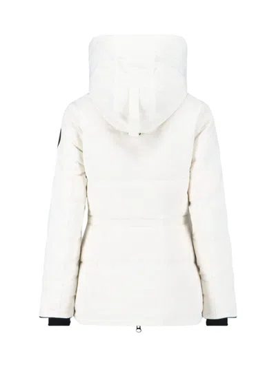Canada Goose Hooded Jacket With Side Pockets And Cuffs In White