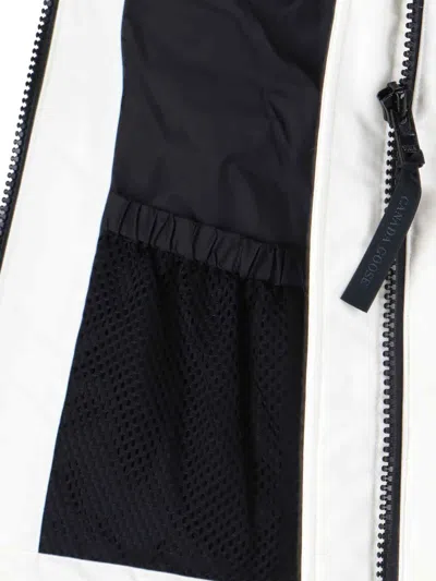 Canada Goose Hooded Jacket With Side Pockets And Cuffs In White