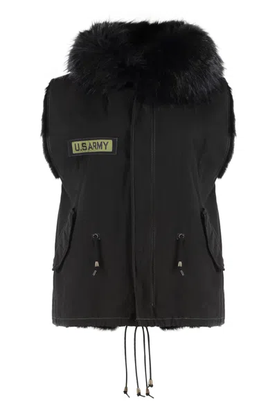 As65 Sleeveless Jacket In Black