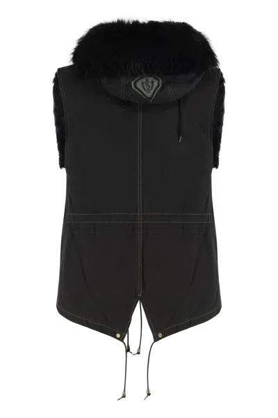 As65 Sleeveless Jacket In Black