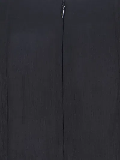 Chloé Maxi Skirt With Sheer Overlay And Flowy Design In Black