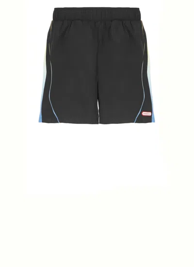 Casablanca Football Windbreaker Shorts In Black