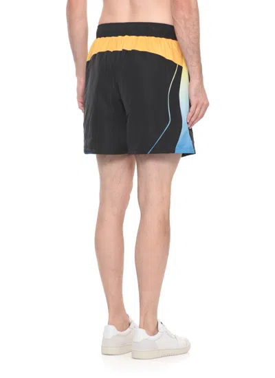 Casablanca Football Windbreaker Shorts In Black