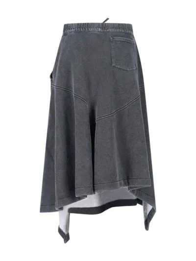 Our Legacy Midi Skirt With Drawstring And Pockets In Gray