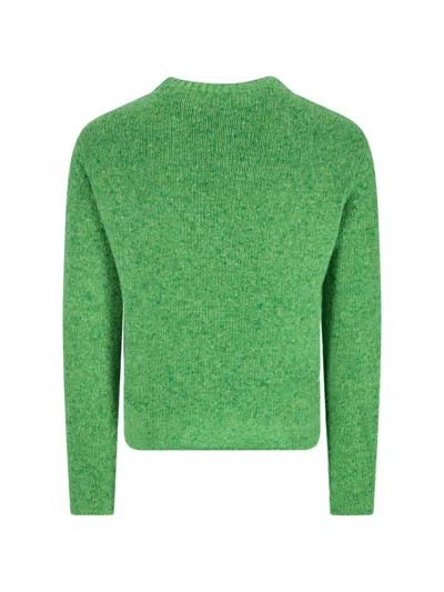 Auralee Crew-neck Long-sleeved Sweater In Green