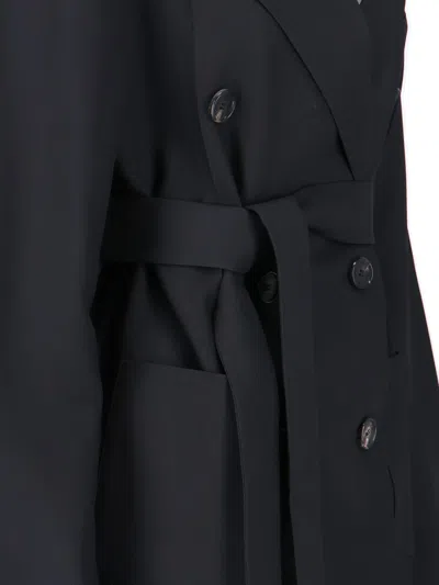 Setchu Tailored Black Jacket With Classic Collar And Streamlined Silhouette In Black