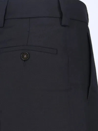 Incotex Wide Leg Trousers Button Detail In Blue