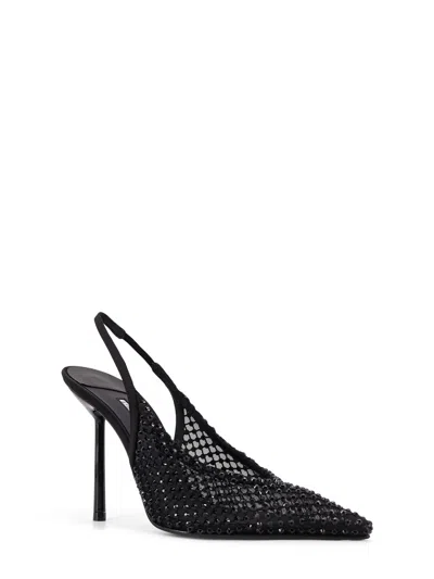 Le Silla Rhinestone Embellished Slingback Stiletto Pumps In Black
