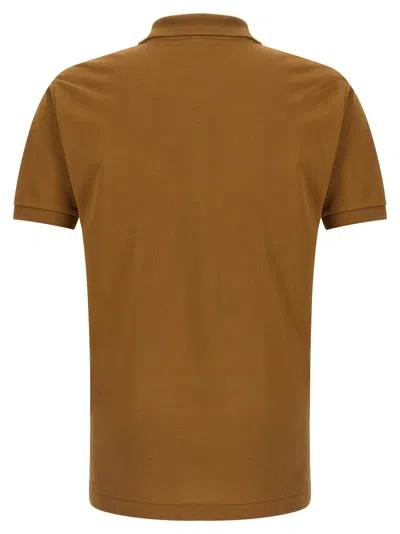 Lacoste Logo Patch Polo Shirt In Brown