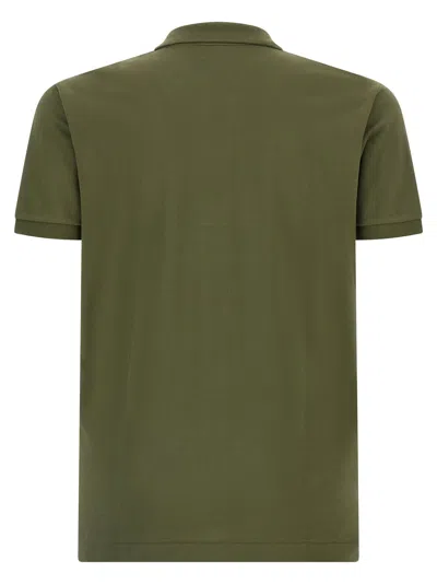 Lacoste Polo Shirt With Logo Patch And Short Sleeves In Green