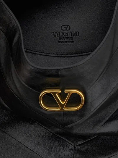 Valentino Womens Nero Hoboho Medium Leather Shoulder Bag In Black