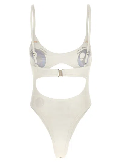 Dsquared2 X Better Print Cutout Bodysuit In White