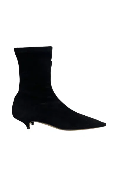 The Row Liisa Kitten Bootie In Black