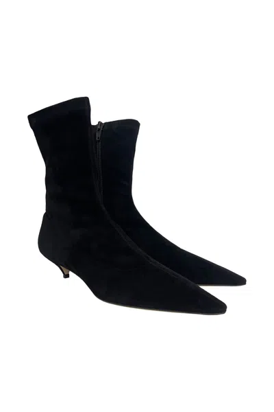The Row Liisa Kitten Bootie In Black