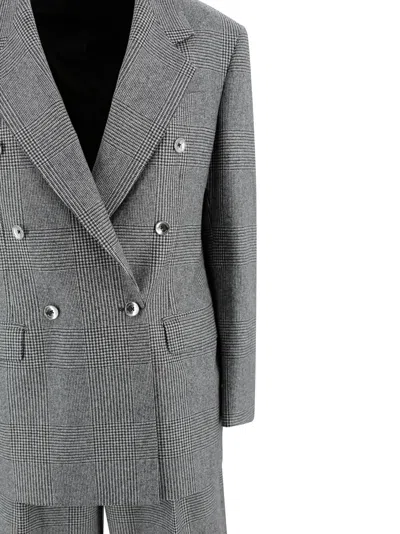 Tagliatore Prince Of Wales Check Pattern Suit In Gray