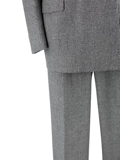 Tagliatore Prince Of Wales Check Pattern Suit In Gray