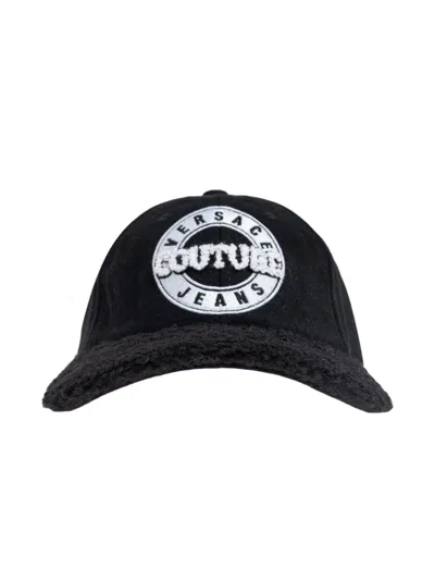 Versace Jeans Couture Logo-patch Hat In Black