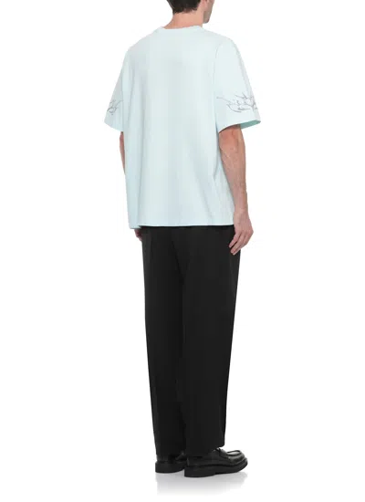 Casablanca Graphic Print Crew Neck Short Sleeve T-shirt In White