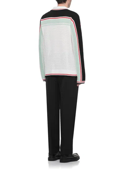 Casablanca Men's Faux Crochet Shirt In Multi