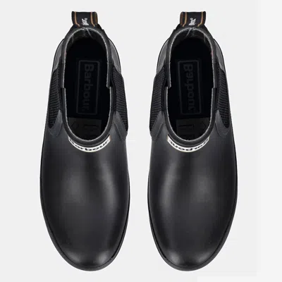 Barbour Wilton Black Rubber Welly Boots In Black