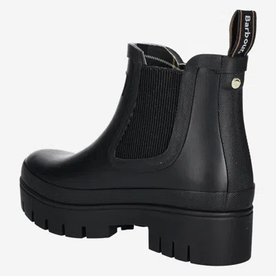 Barbour Wilton Black Rubber Welly Boots In Black