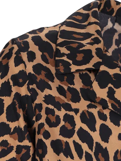 Balmain Leopard Print Silk Bowling Shirt In Animal Print