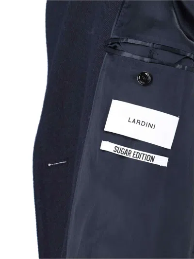 Lardini Double-breasted Jacket With Notch Lapel And Back Vent In Blue