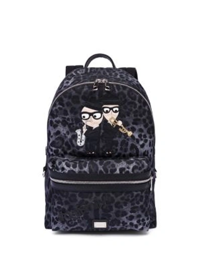 Dolce & Gabbana Leopard Printed Backpack In Multi