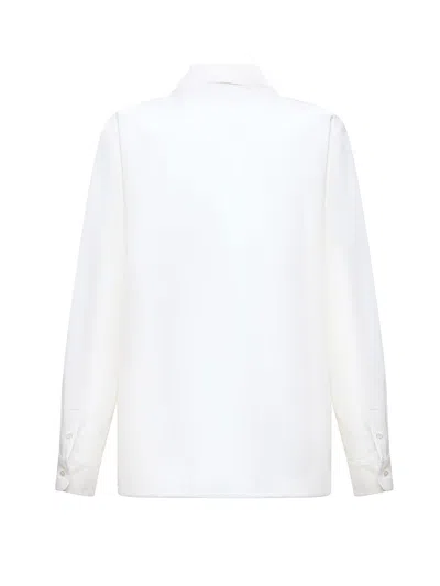 Marni Cool Wool Shirt With Embroidery In White