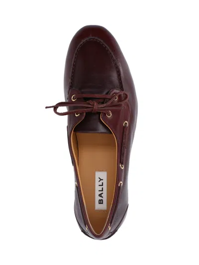 Bally Black Heel Derby Shoes In Brown