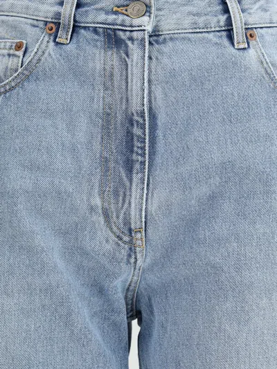 Valentino Straight Trousers With Pockets And Belt Loops In Blue