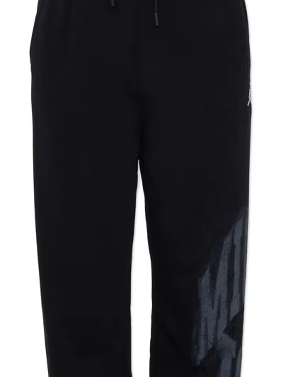 Jordan Drawstring Graphic Trousers In Black