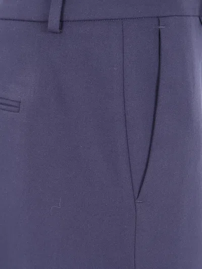 Blugirl Flanel Stretch Wide Leg Trousers In Purple