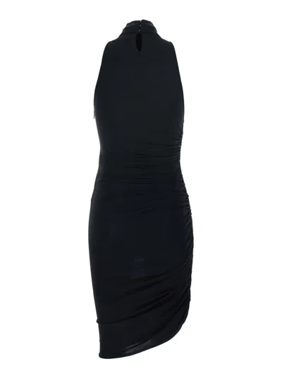 Jacquemus Asymmetric Dress Square In Black