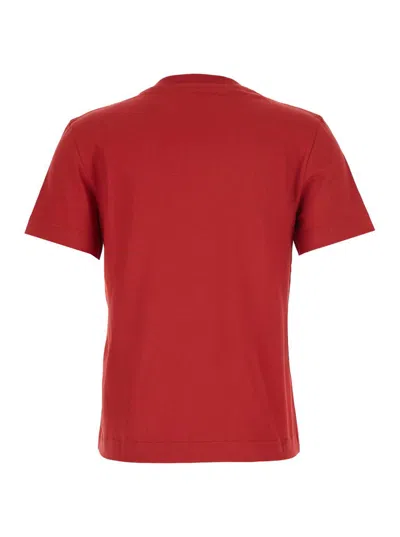 Jacquemus Short Sleeve Cotton T-shirt In Red