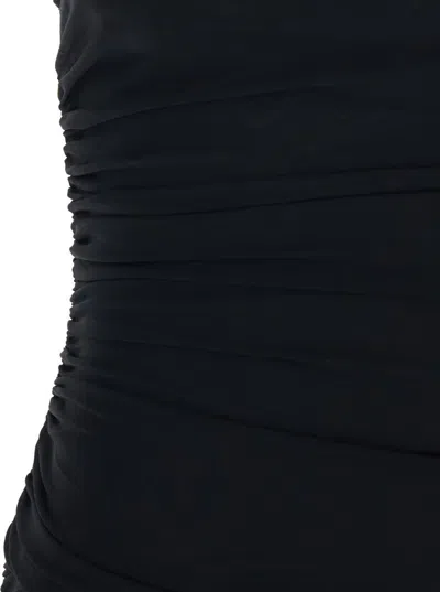 Jacquemus Asymmetric Dress Square In Black