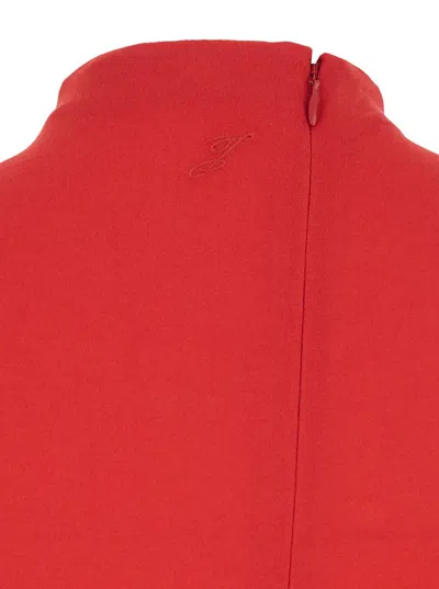 Jacquemus Red High Neck Sleeveless Midi Dress In Red