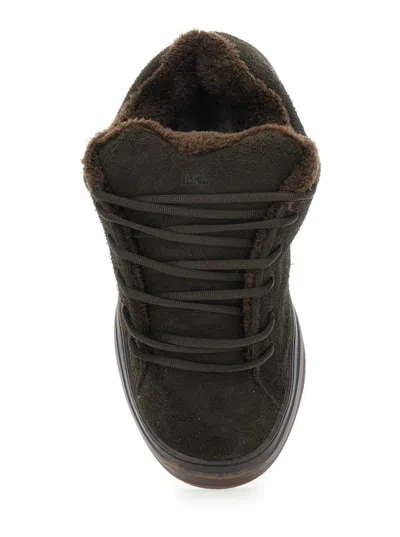 Erl Man Brown Sneakers In Green