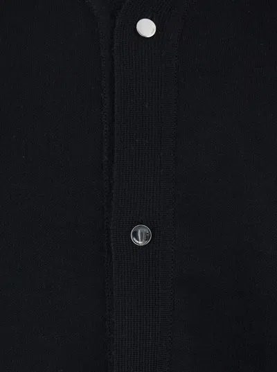 Jacquemus Men Black V-neck Cardigan With J Logo On The Back In Wool Man