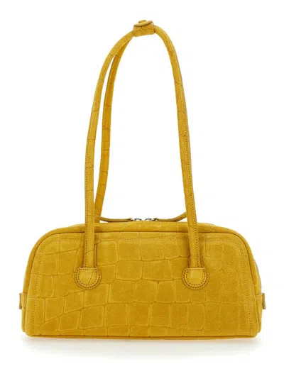 Margesherwood Boston Crocodile-embossed Shoulder Bag In Yellow